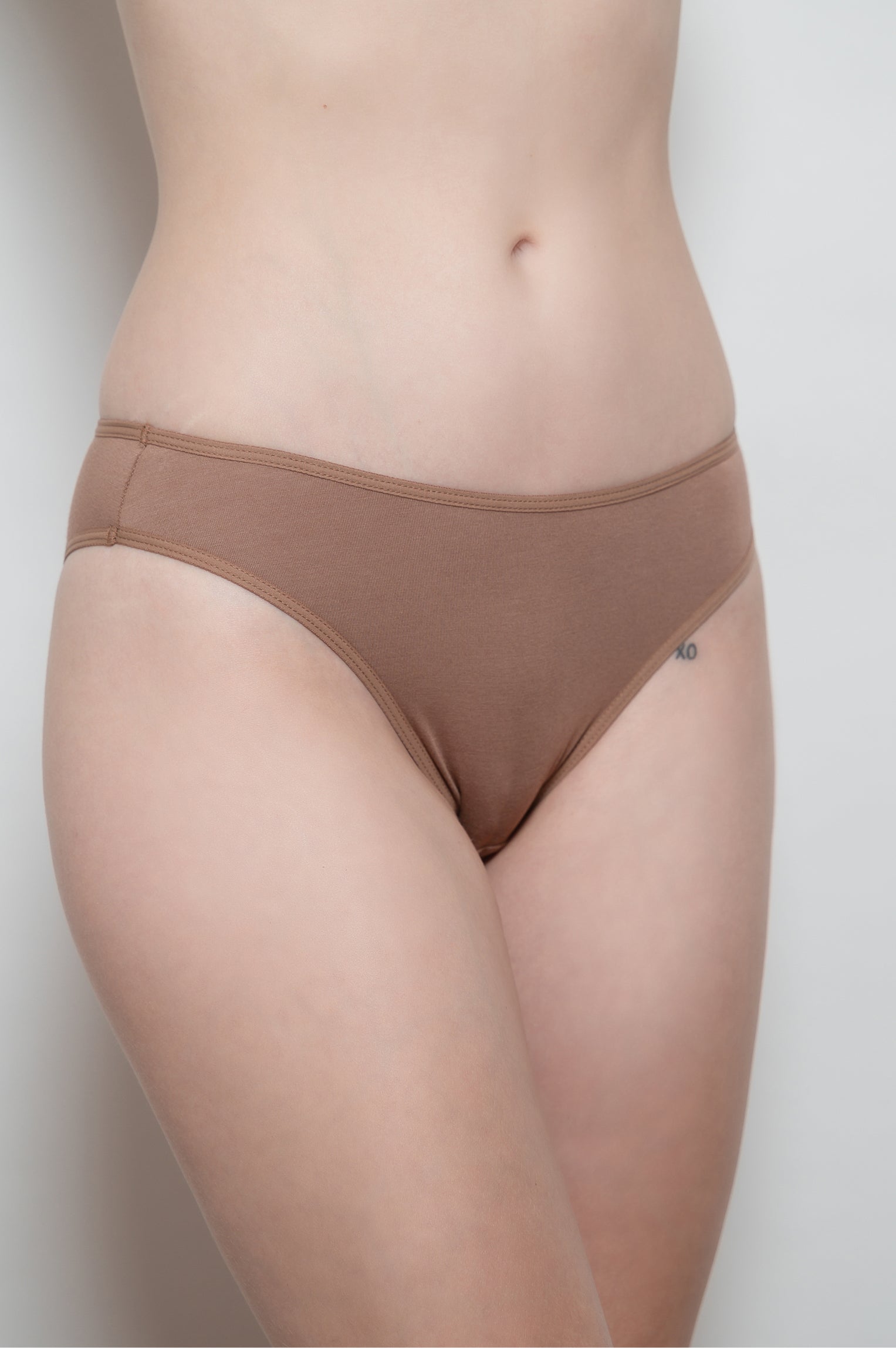 High Leg Cheeky panties - Chocolate
