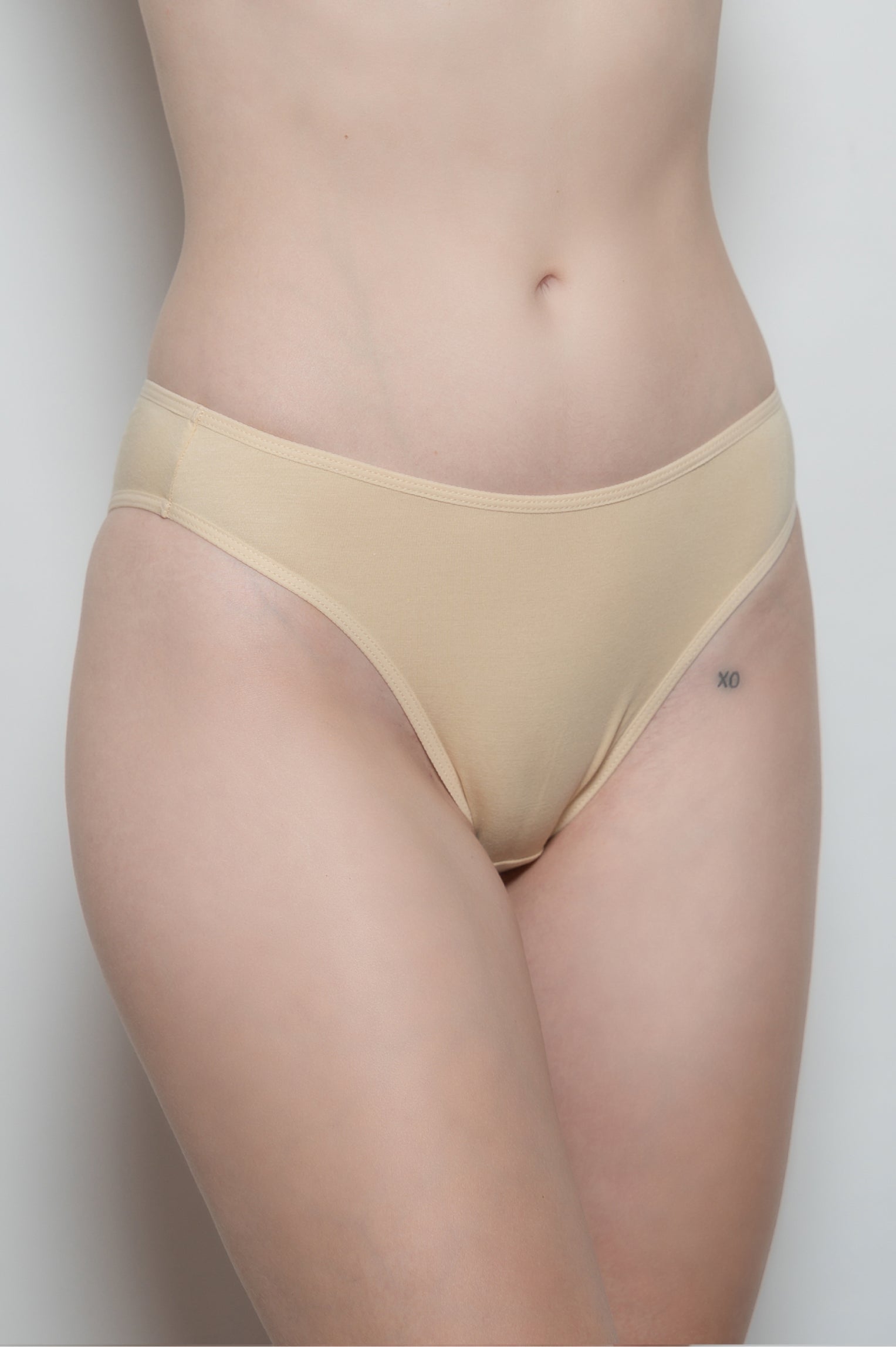 High Leg Cheeky panties - Sand