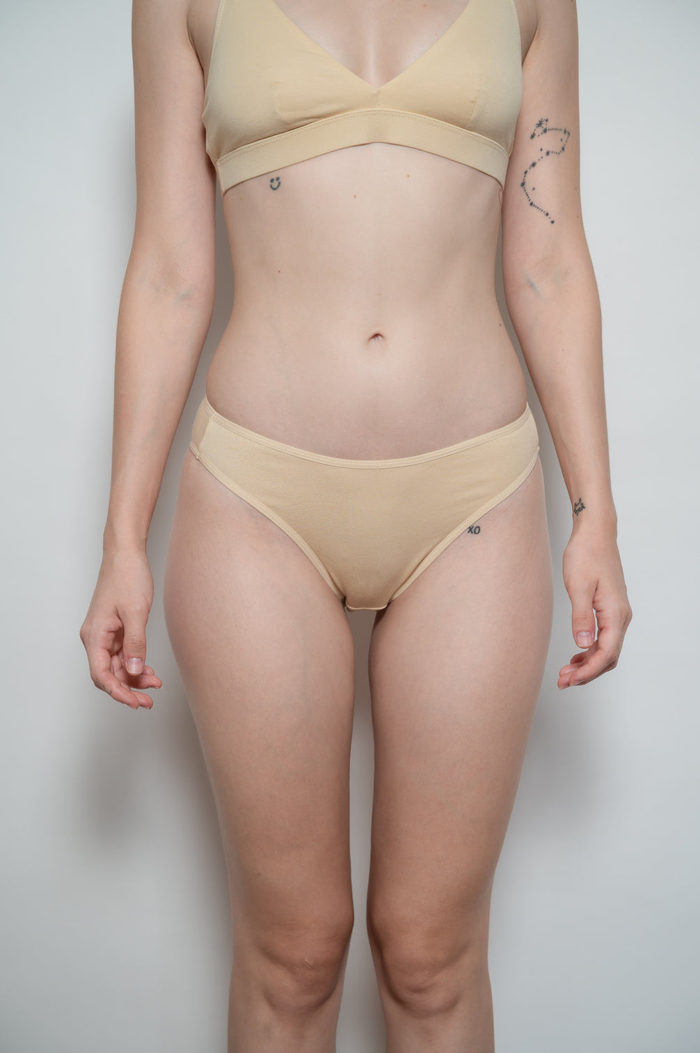 High Leg Cheeky panties - Sand