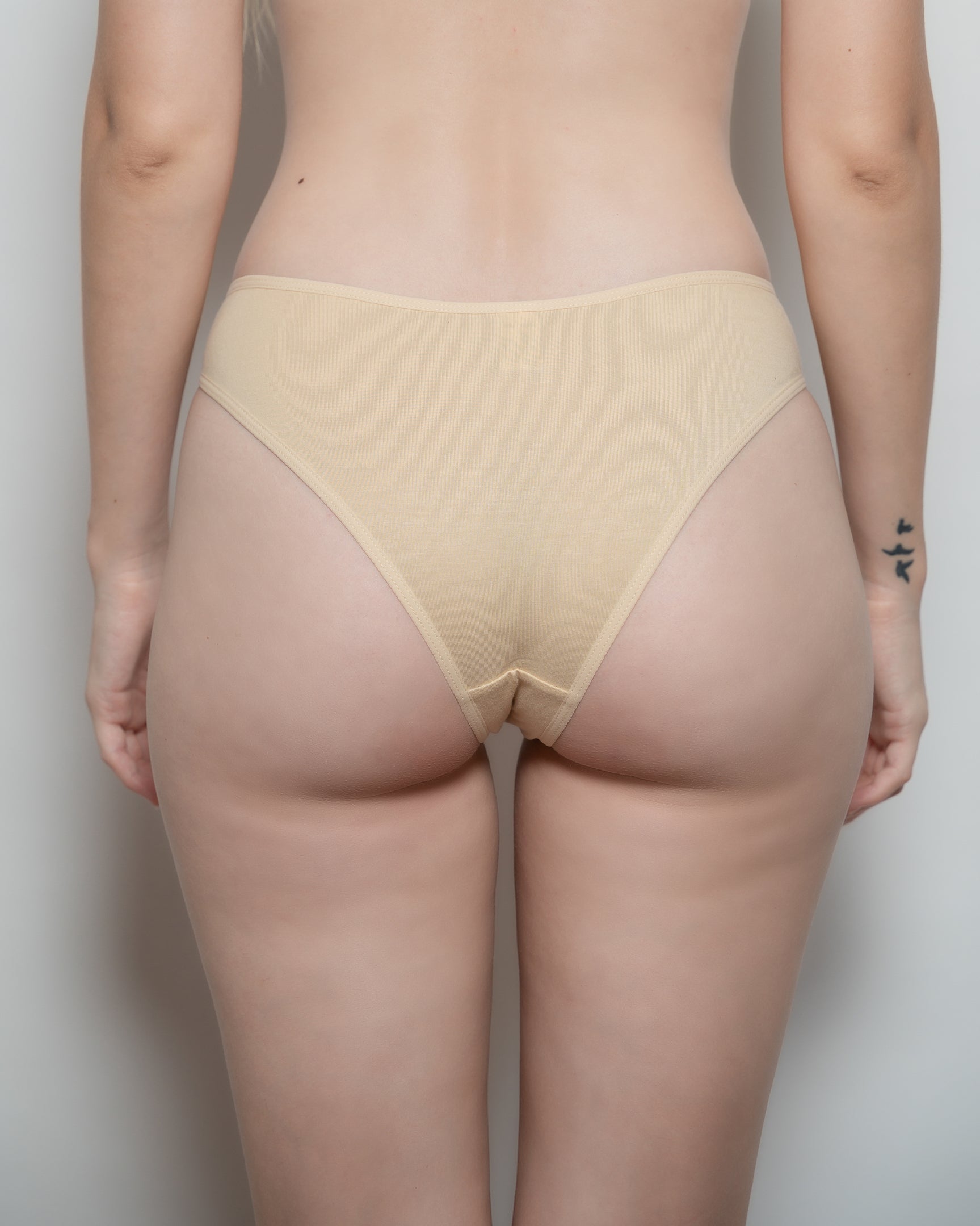 High Leg Cheeky panties - Sand